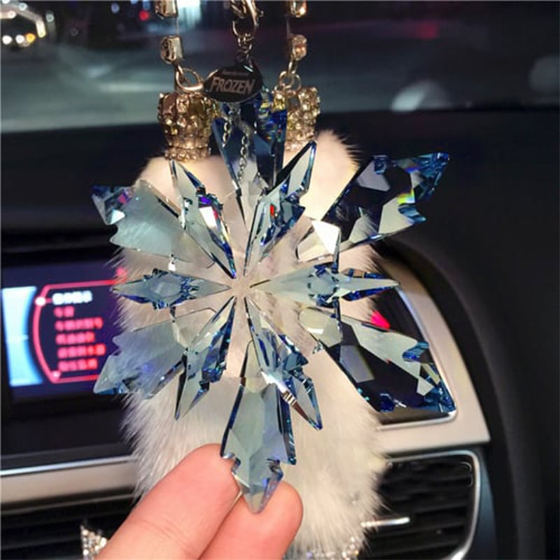💎Crystal Ornament Snowflake Christmas Tree Ornament Decor Glass Car Pendant Festival Gift💎