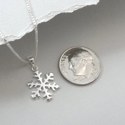 Winter Necklace, Snowflake Necklace, Bridesmaid Necklace, Gift for Her