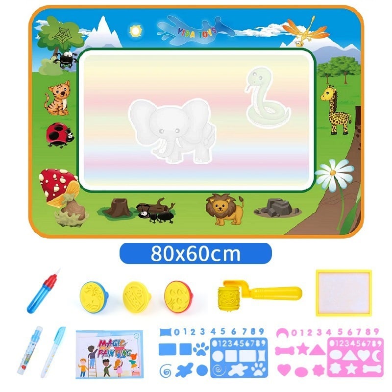🎁Water Doodle Mat ,Aqua Painting Drawing Mat Mess Free Learning Toy Mat