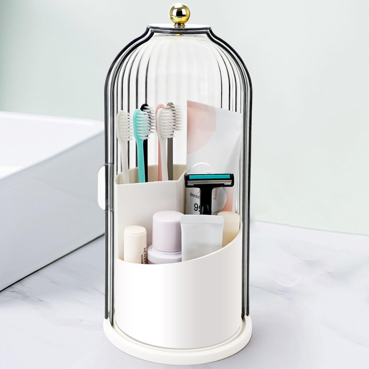 🔥✨Sliding Lid Toothbrush Organizer