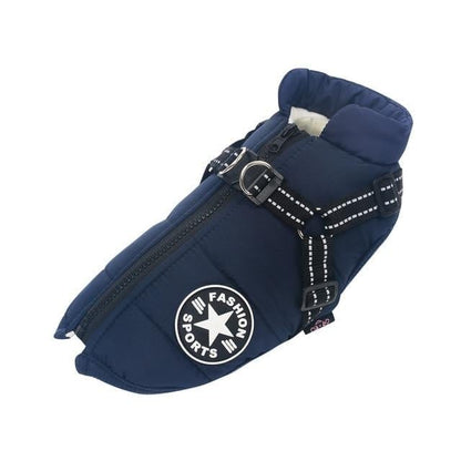 🎅Waterproof Winter Dog Jacket with Built-in Harness