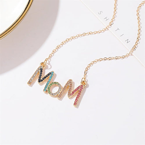 Colored Diamond Letter Necklace