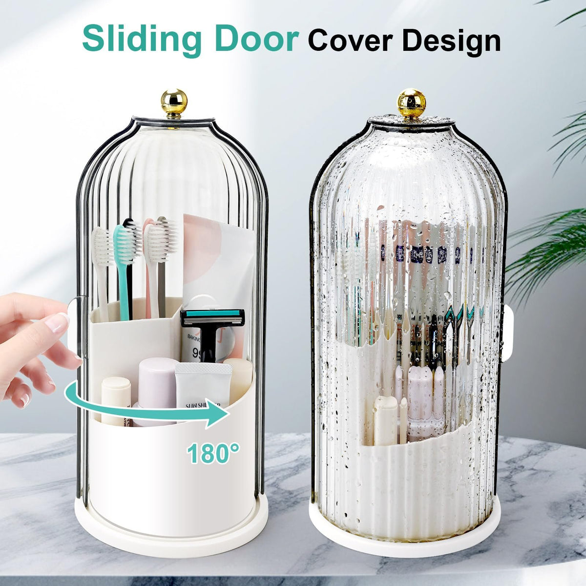 🔥✨Sliding Lid Toothbrush Organizer
