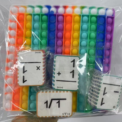 Math Flash Cards & Pop Fidget Chart