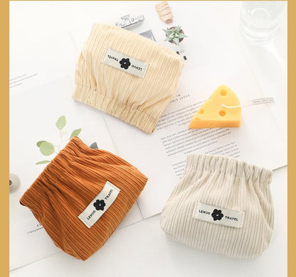 Corduroy Elastic Hair Tie Organizer