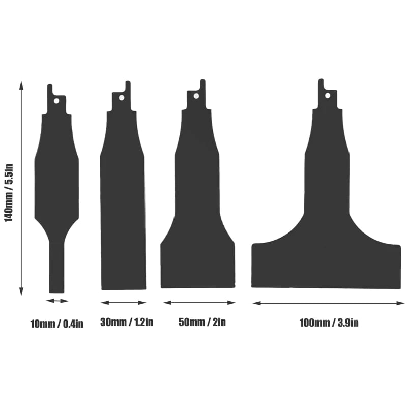 Saker 4PCS Reciprocating Saw Scraper