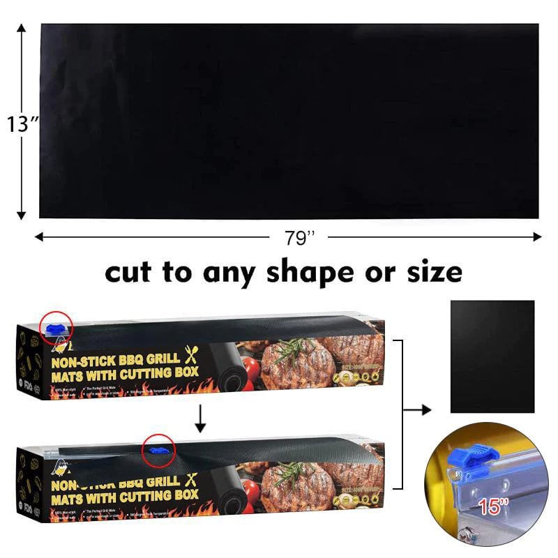 Cuttable Non-Stick BBQ Grill Mats