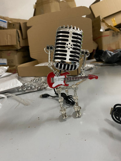 🔥LAST DAY 48% OFF🎁🔥Vintage Metal Microphone Robot Desk Lamp🎸