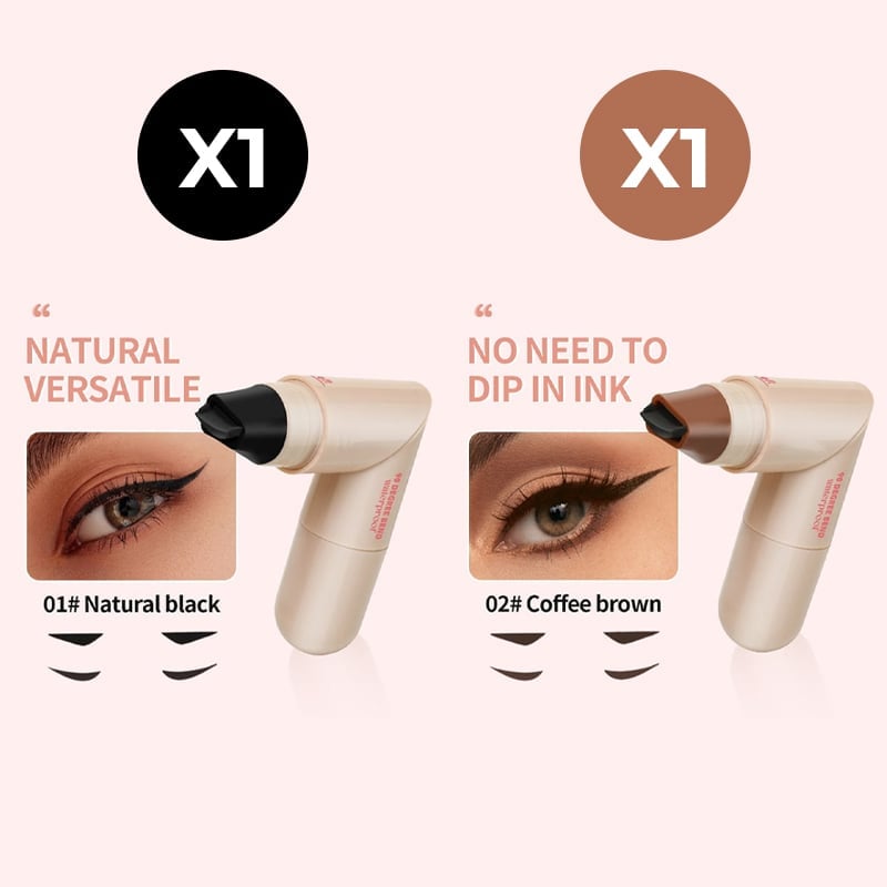 Dual-Head Design Rotating Eyeliner Stamp Pen
