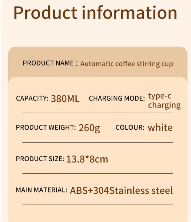 Magnetic Automatic Mixing Cup