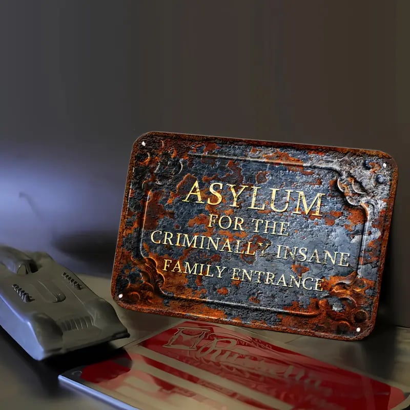 Sheltered Entrance, Fun Vintage Close iron Sign