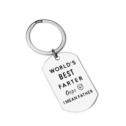 💕Father Stainless Steel Keychain