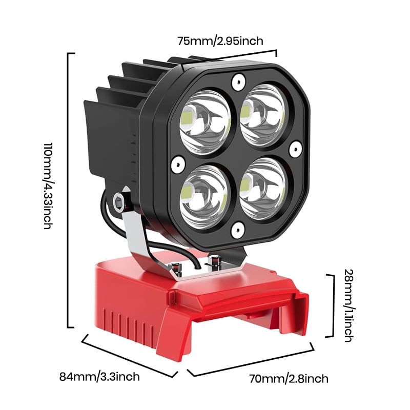 Portable LED Work Light for 18V Battery