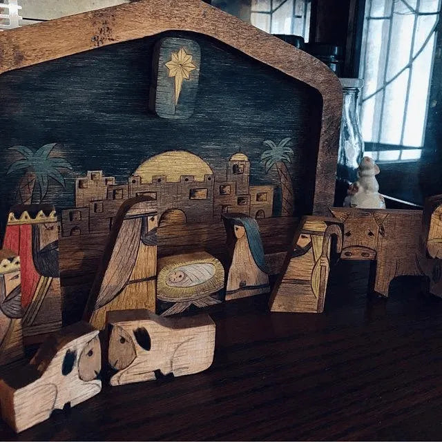 💓Handmade Wooden Nativity Puzzle