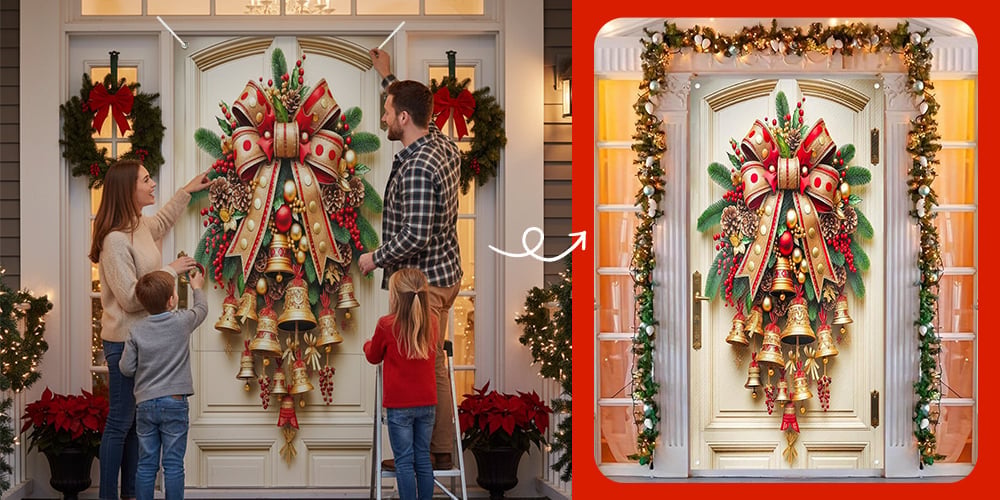 Christmas Bell Door Curtain(2D)