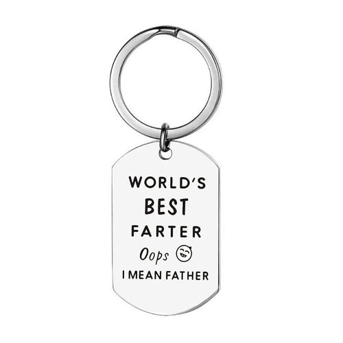 💕Father Stainless Steel Keychain