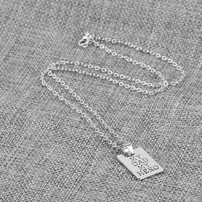 Geometric Square Pendant Necklace