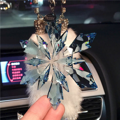 💎Crystal Ornament Snowflake Christmas Tree Ornament Decor Glass Car Pendant Festival Gift💎