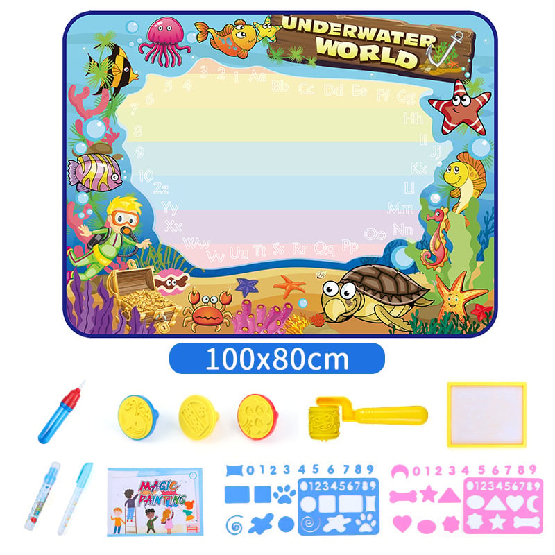 🎁Water Doodle Mat ,Aqua Painting Drawing Mat Mess Free Learning Toy Mat