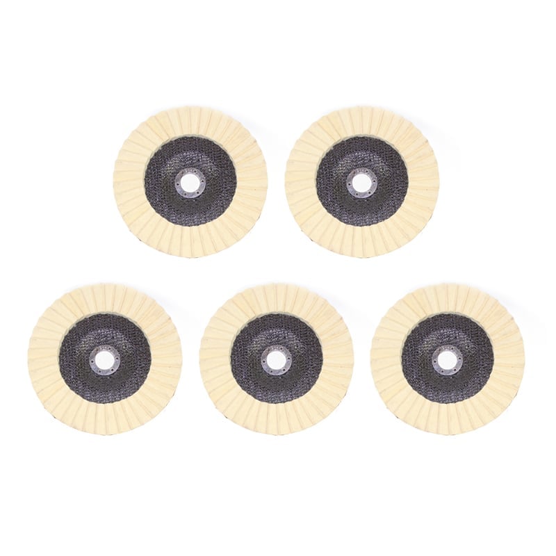 Wool felt flap polishing disc