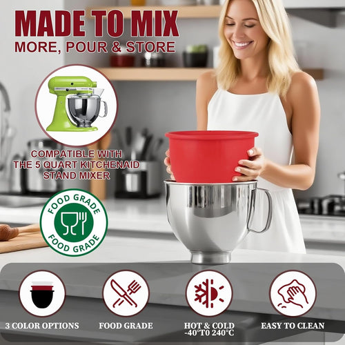 Practical & Durable Food Grade Kitchen Stand Mixer Silicone Liner Reusable