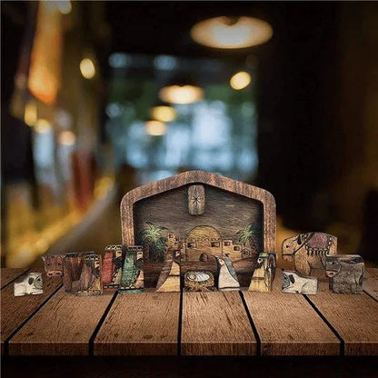 💓Handmade Wooden Nativity Puzzle
