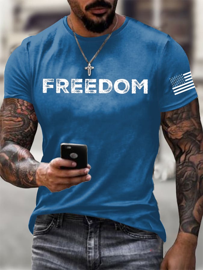 Men's  Freedom  Printed T-Shirt