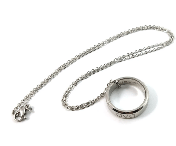 💓I Love U MOM / DAD necklace stainless steel pendant necklace