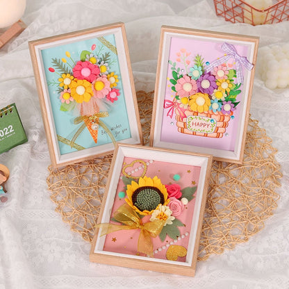DIY Flower Photo Frame Painting