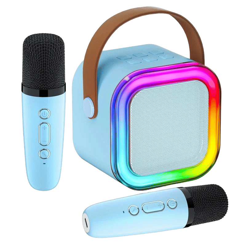 The Ultimate Family Mini Karaoke Machine with Wireless Microphones