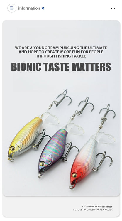 6.5g/12g propeller surface lure bionic fish hook