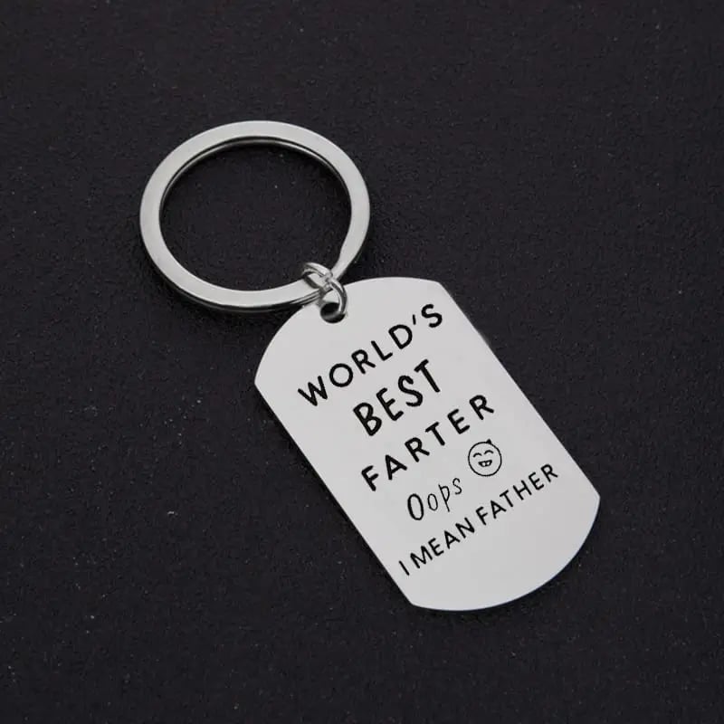 💕Father Stainless Steel Keychain