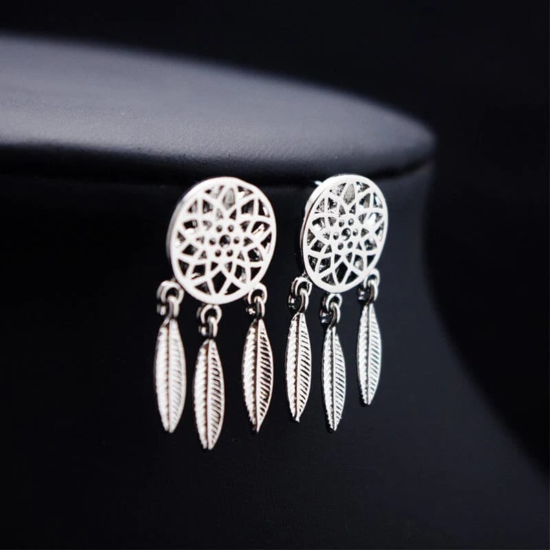 Dreamcatcher Crystal Charm Earrings