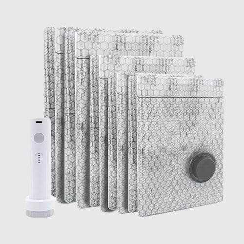 Cordless Travel Vacuum Bag Set