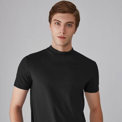 Men 's High Neck Slim Fit T-shirt