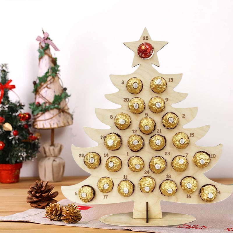🎁Wooden Christmas Party Chocolate Frame🍫