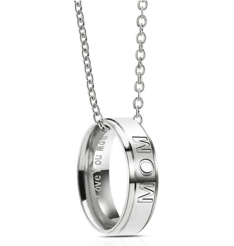 💓I Love U MOM / DAD necklace stainless steel pendant necklace