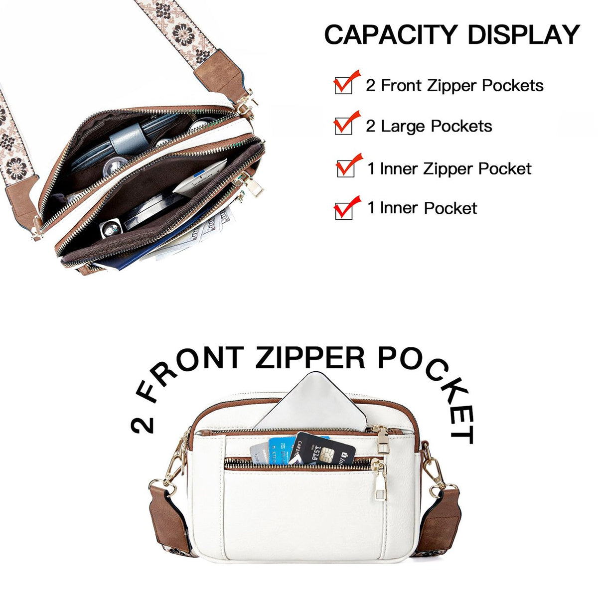 🔥Handmade Colorful Straps Crossbody Leather Bags & Purse💖