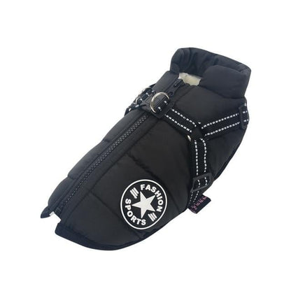 🎅Waterproof Winter Dog Jacket with Built-in Harness