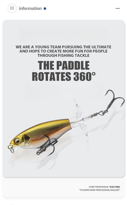 6.5g/12g propeller surface lure bionic fish hook