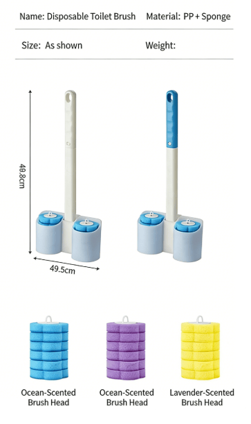 Disposable toilet cleaning tool