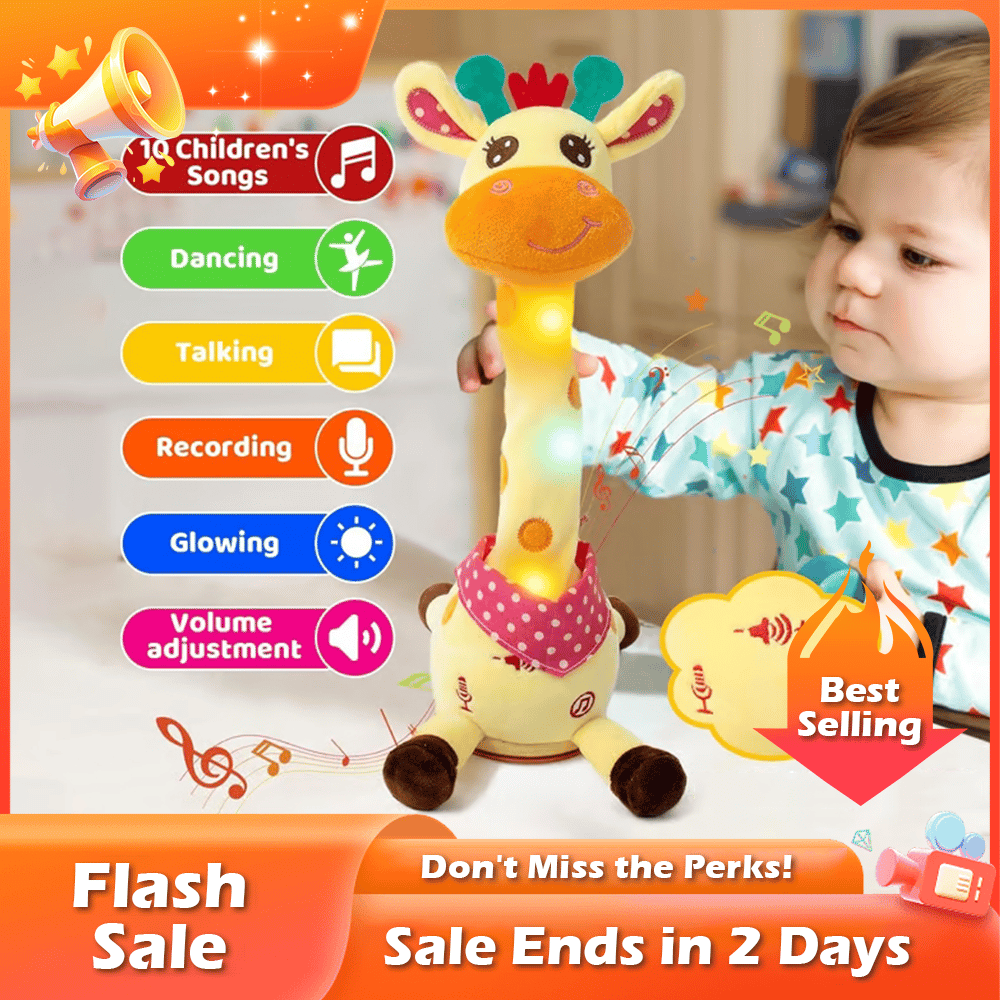 🏆Flash Sale⚡ 50K+ SOLD! Almost Gone💥🎉 Best-Selling Musical Giraffe Toy – Sings, Dances & Repeats What You Say! 🦒🎵🗣️
