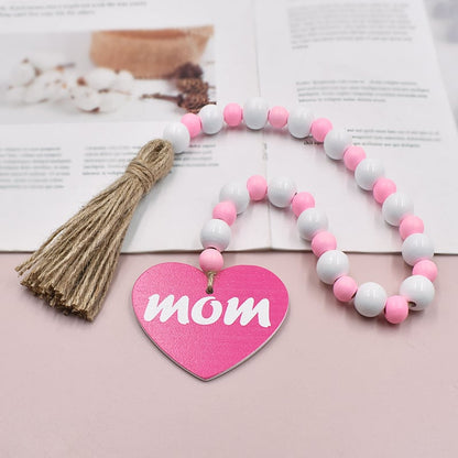 Mother's Day Tassel Beaded Pendant
