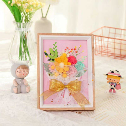 DIY Flower Photo Frame Painting