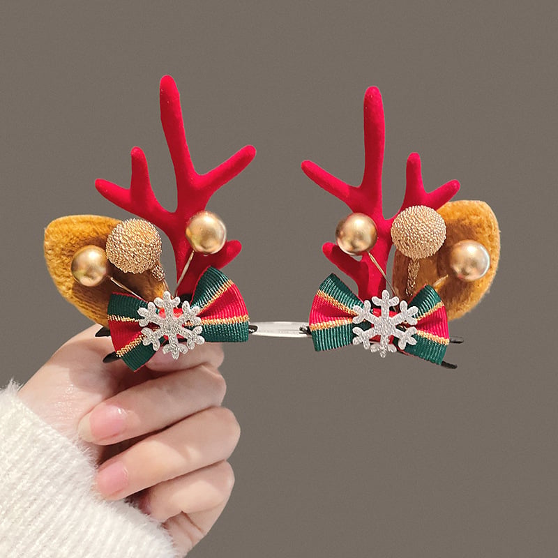 (🎅EARLY CHRISTMAS SALE - 49% OFF) Reindeer Christmas Hair Clips