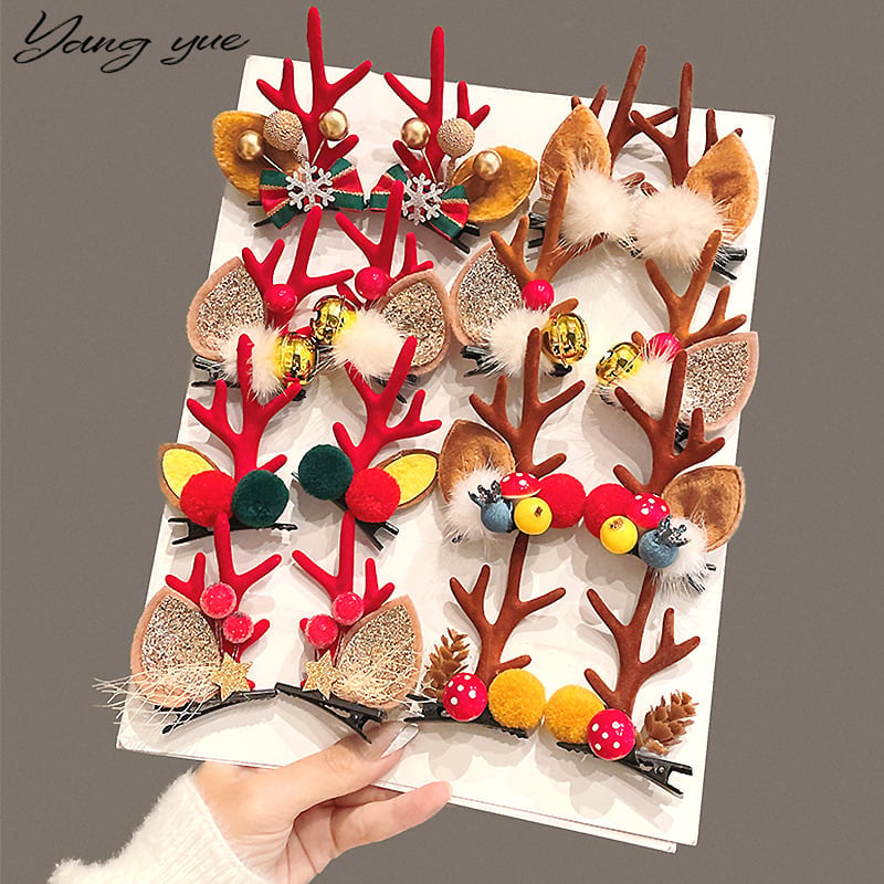 (🎅EARLY CHRISTMAS SALE - 49% OFF) Reindeer Christmas Hair Clips