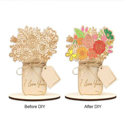 DIY Handmade Bouquet Wood Chips