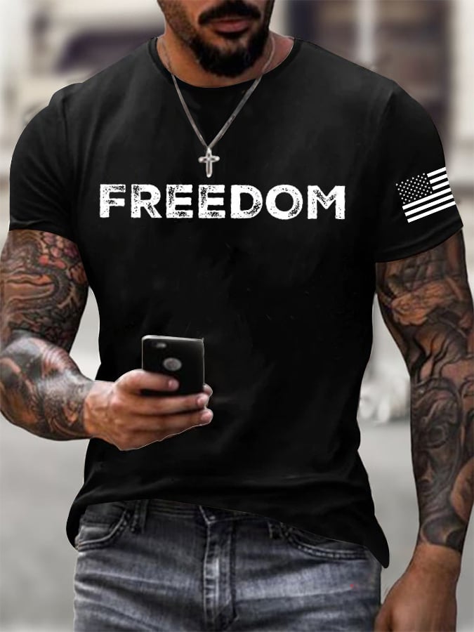 Men's  Freedom  Printed T-Shirt