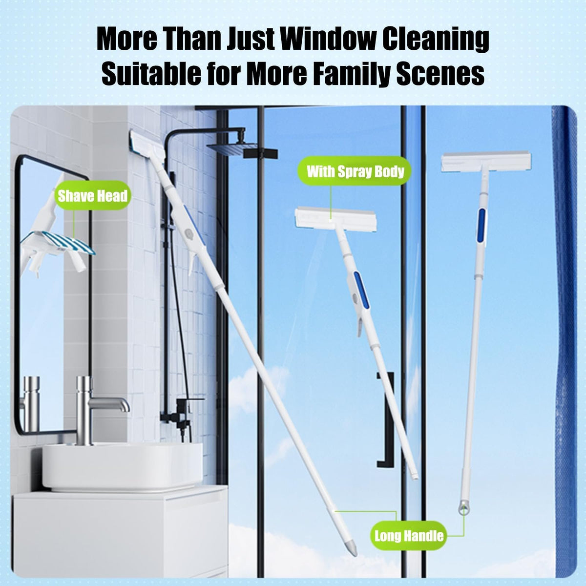 🔥 Squeegee for Window Cleaning with Spray